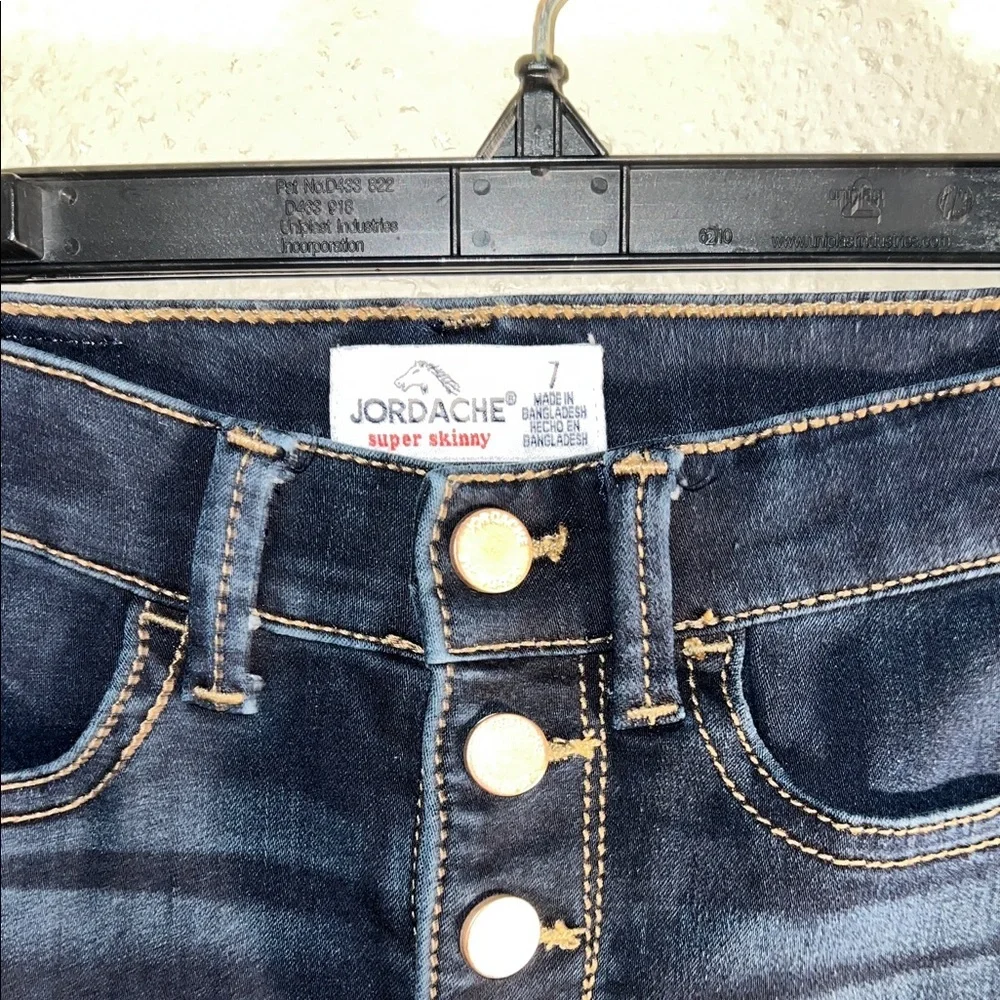 Jordache Kids Dark Blue Button-Fly Jeans